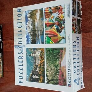Sure-Lox Puzzle Collection of 4 Deluxe 1000 Piece Puzzle Collection